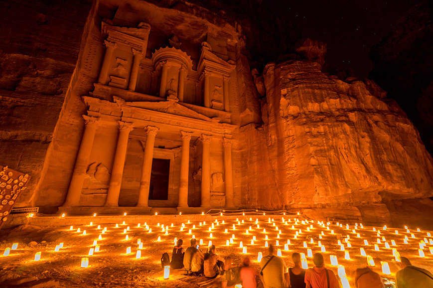 Petra at night