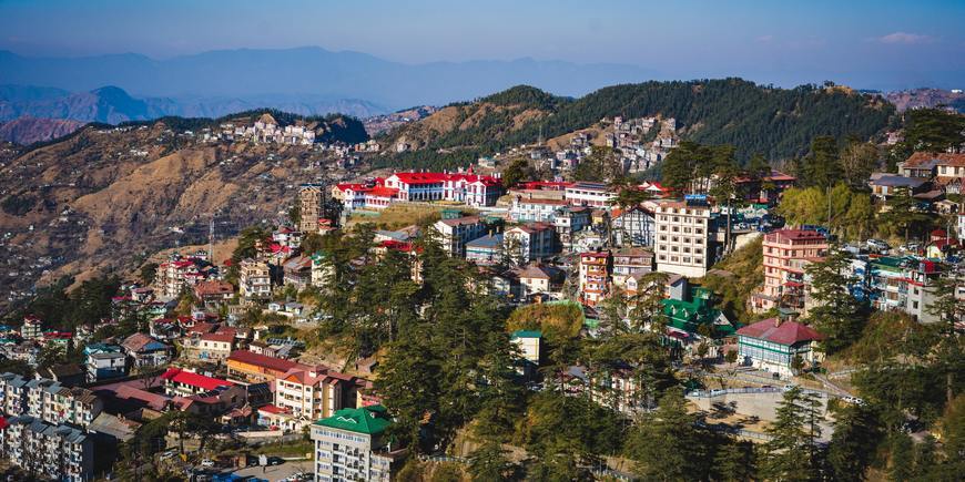 arial view of Shimla